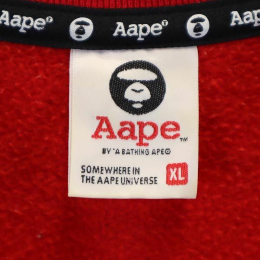 アベイシングエイプ プリント スウェット XL レッド A BATHING APE 長袖 トレーナー ロゴ 裏起毛  メンズ   【231009】 8