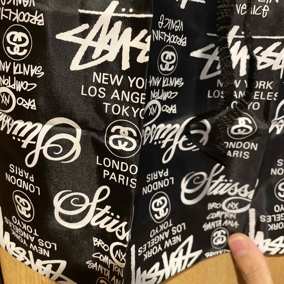 STUSSY(ステューシー)のステューシー　エコバッグ　黒 メンズのバッグ(エコバッグ)の商品写真