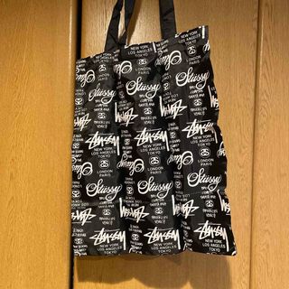 ステューシー(STUSSY)のステューシー　エコバッグ　黒(エコバッグ)