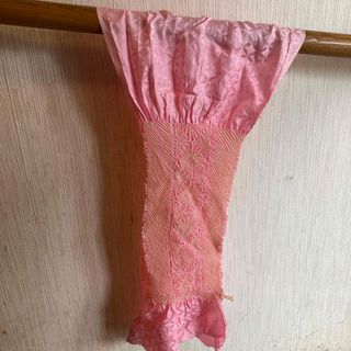 帯揚げ　ピンク　新品だけどシミ有り(和装小物)