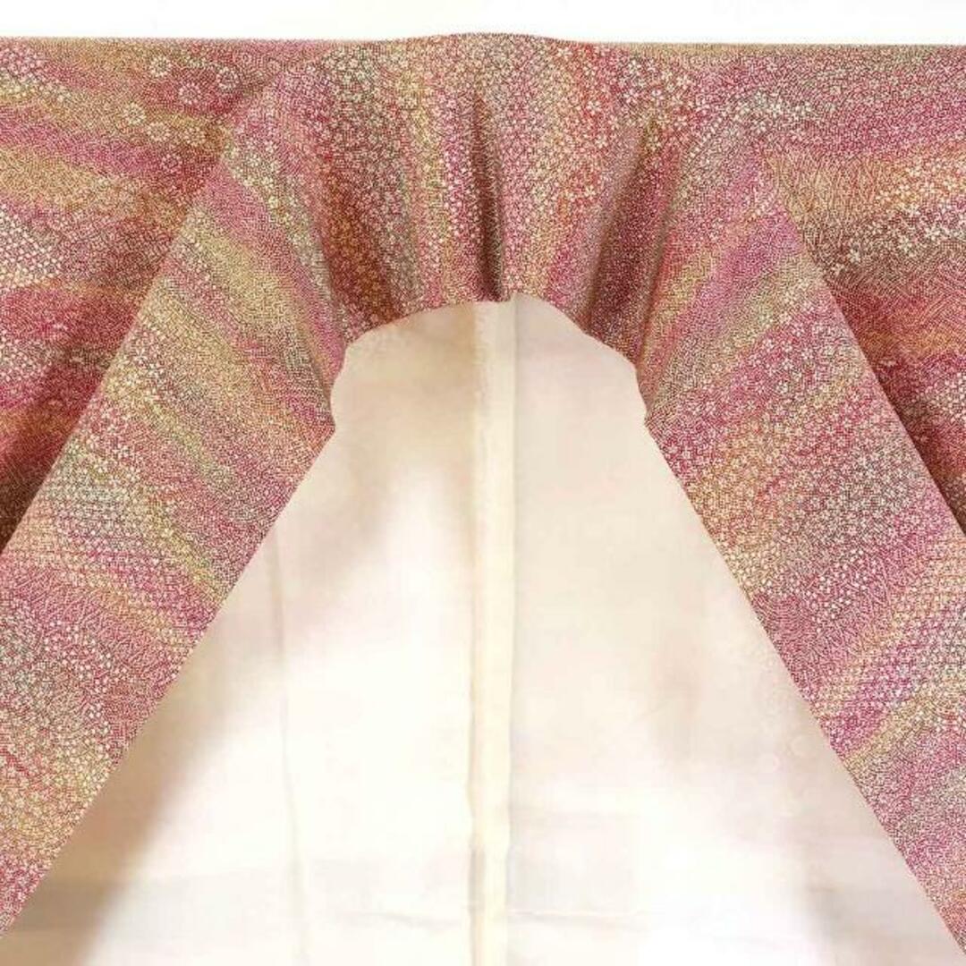 小紋 身丈163cm 裄64cm 前幅24.5cm 後幅30cm 袖丈49cm 正絹(シルク) レディース 袷仕立 秋冬春用 紺地 裄Mサイズ リサイクル リユース