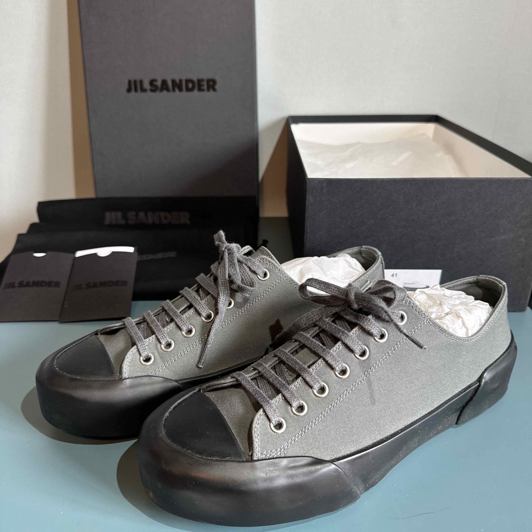 JIL SANDER◆ローカットスニーカー/41/キャンバス/JI35545B