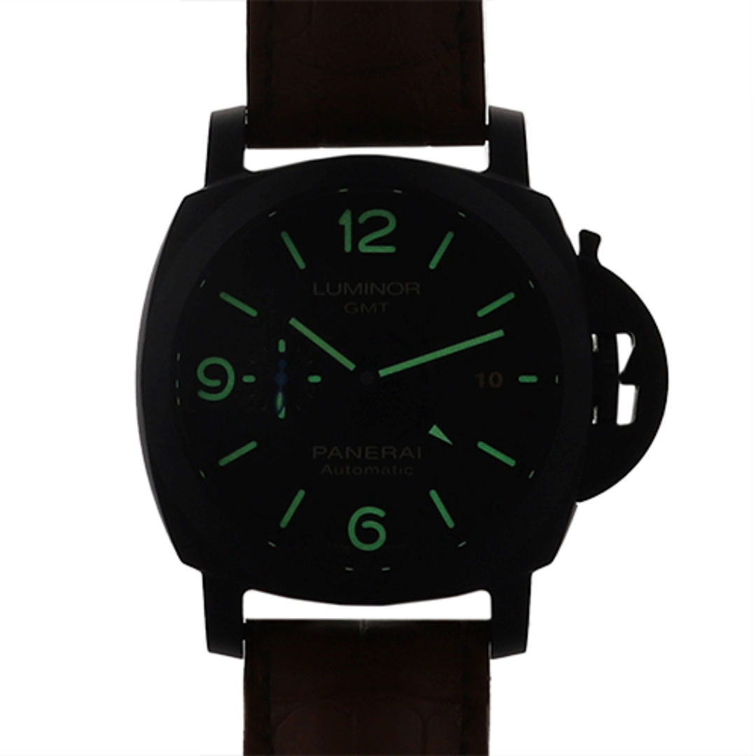 【115177】PANERAI パネライ  PAM01441 ルミノール GMT 2020年モデル ブラックダイヤル CE/レザー(クロコ) 自動巻き ギャランティーカード 純正ボックス 腕時計 時計 WATCH メンズ 男性 男 紳士