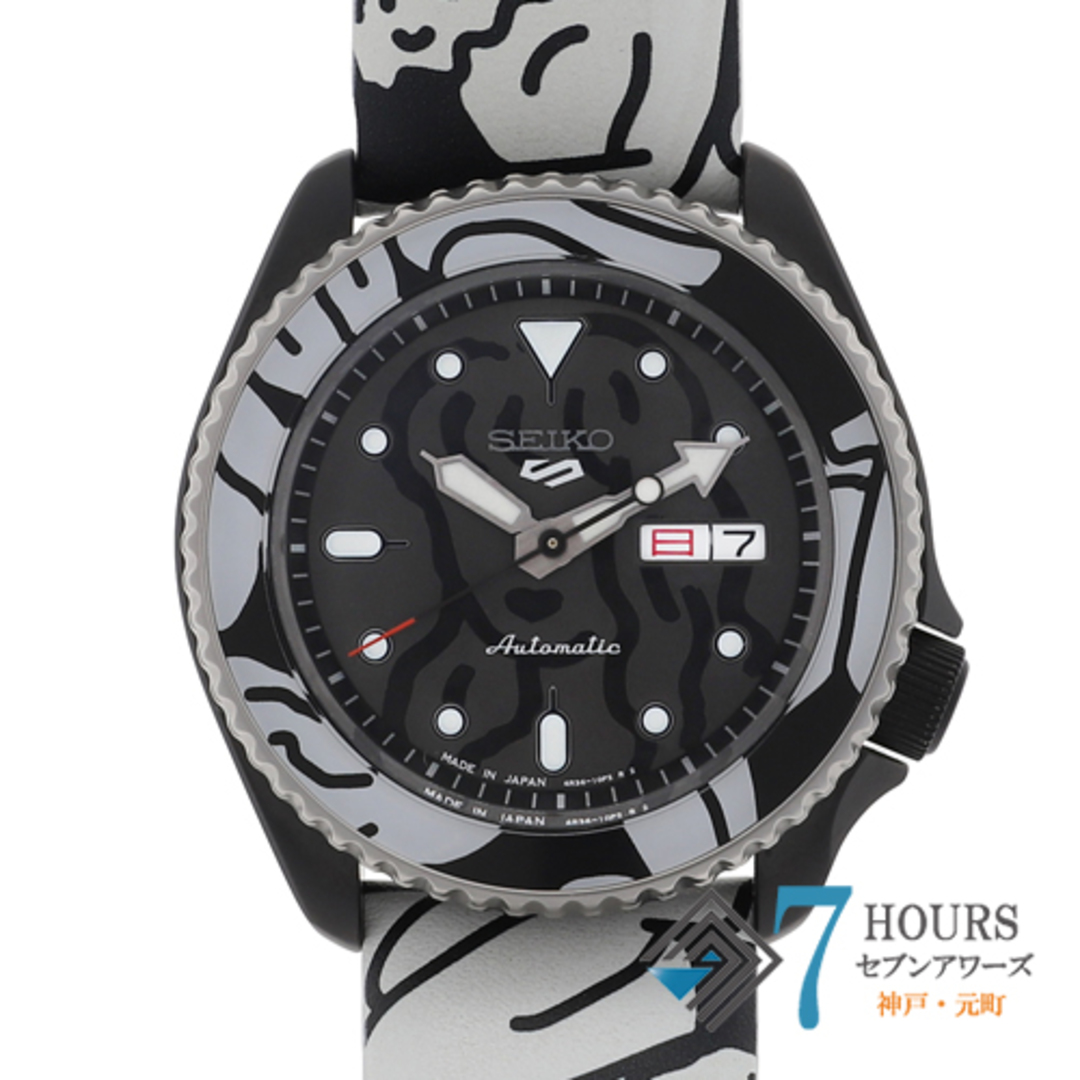 【115652】SEIKO セイコー  SBSA123 4R36-09Z0 5スポーツ オートモアイコラボ ブラックダイヤル SS/レザー 自動巻き 保証書 純正ボックス 腕時計 時計 WATCH メンズ 男性 男 紳士W425mm腕周り