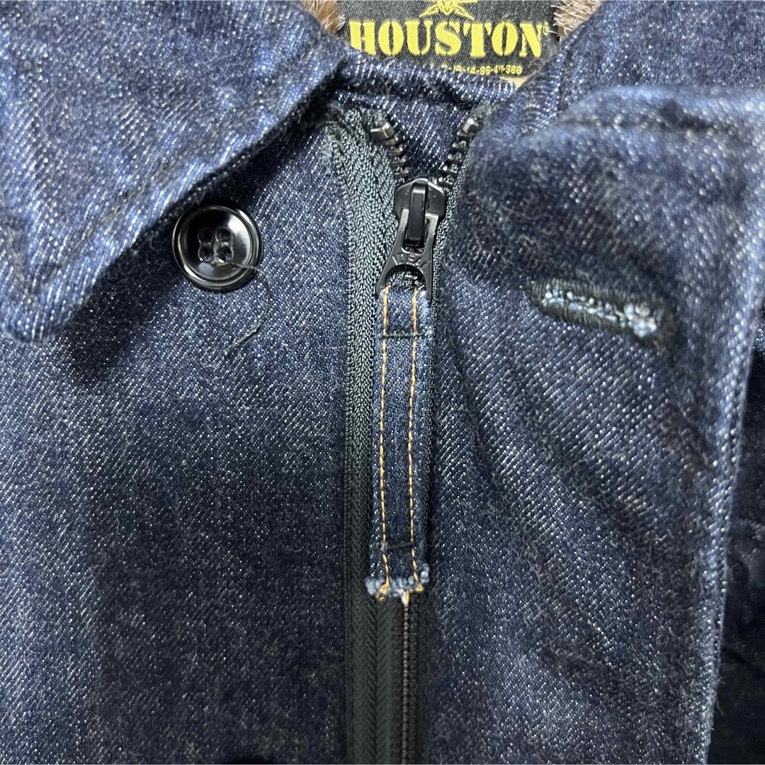 超美品！DENIME×HOUSTON A-2デニムボアジャケット！日本製！即完売