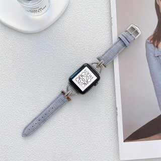 新品　Apple Watch パステルカラー 42/44/45mm　ブルー(腕時計)