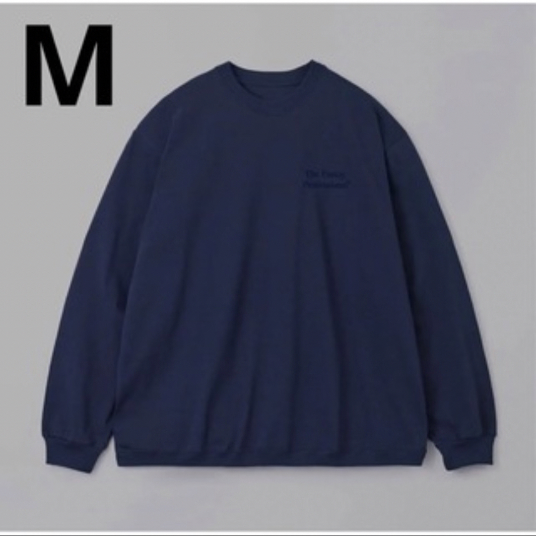 メンズennoy long sleeve rib hem tee navy M