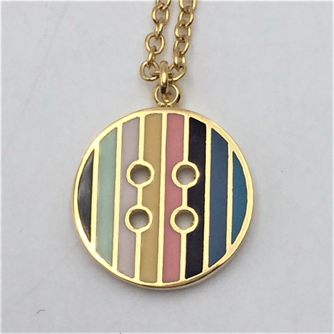 Paul Smith(ポールスミス)のネックレス Paul Smith ポールスミス ボタン ネックレス マルチカラー 美品 レディースのアクセサリー(ネックレス)の商品写真