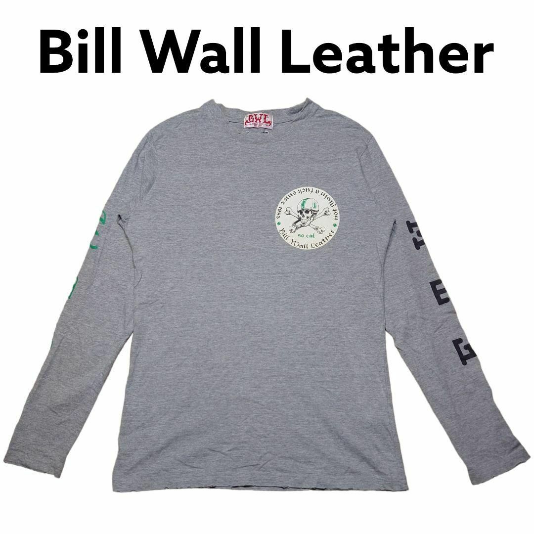 BWL 　ダメージ加工ロンT　ビルウォールレザー　スカルプリント　袖プリントHIROAKI古着のロンT一覧