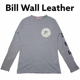 ビルウォールレザー(BILL WALL LEATHER)のBWL 　ダメージ加工ロンT　ビルウォールレザー　スカルプリント　袖プリント(Tシャツ/カットソー(七分/長袖))