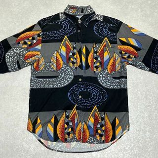 80s 90s ビンテージ kenzo ケンゾー 柄 シャツ アーカイブ 古着