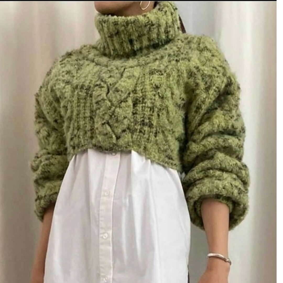 Ameri VINTAGE(アメリヴィンテージ)のUND 2WAY LOOP YARN SHORT KNIT レディースのトップス(ニット/セーター)の商品写真