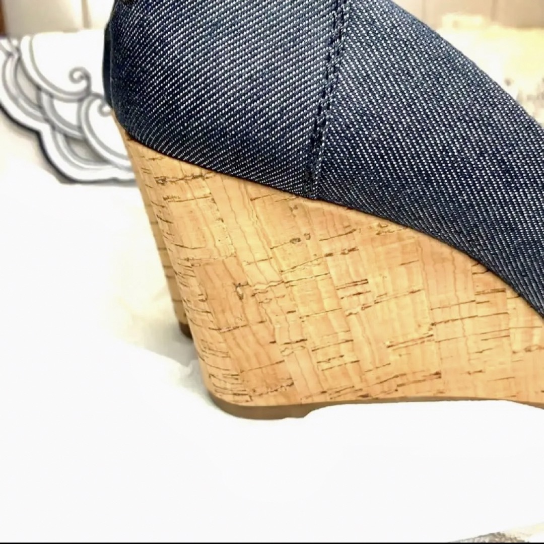 TOMS(トムズ)の【TOMS・25.5cm】 ステラ コルクウェッジ オープントゥ サンダル レディースの靴/シューズ(サンダル)の商品写真