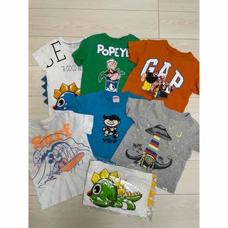 ギャップキッズ(GAP Kids)の半袖Tシャツ　100cm　７点セット　GAP　恐竜　Tシャツまとめ売り(Tシャツ/カットソー)