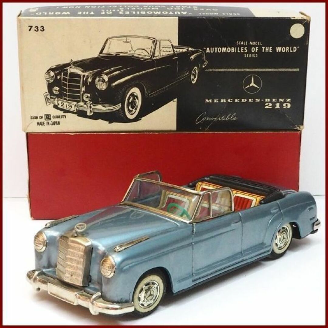 萬代屋 赤箱733【メルセデス ベンツ219コンバーチブル水色 萬代屋 赤箱733【メルセデス ベンツ219コンバーチブル水色