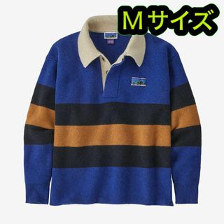 パタゴニア(patagonia)の新品国内正規品 パタゴニア ウールブレンド ラグビー セーター ブルー Mサイズ(ニット/セーター)