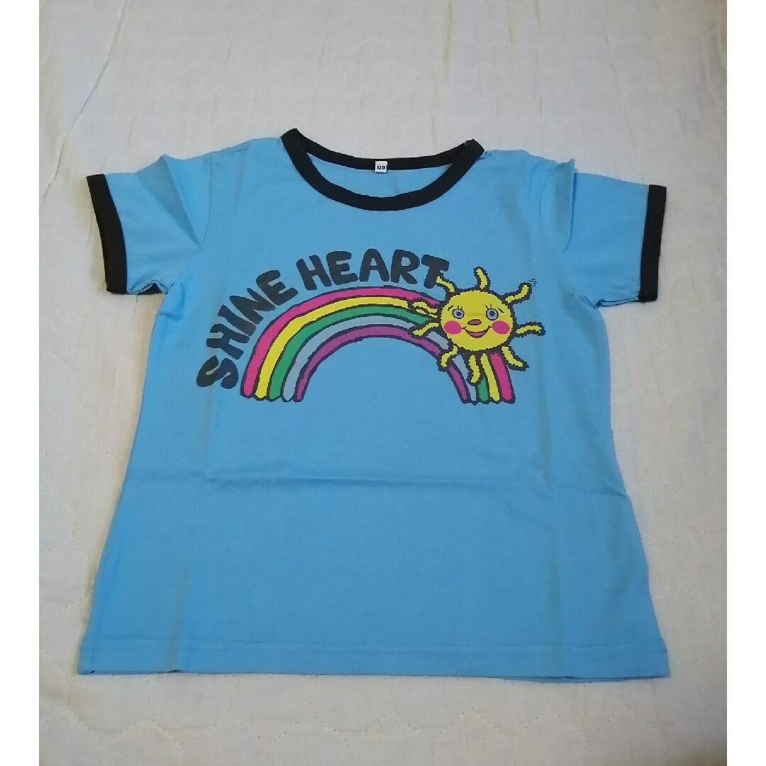 半袖Tシャツ　水色　130cm キッズ/ベビー/マタニティのキッズ服男の子用(90cm~)(Tシャツ/カットソー)の商品写真