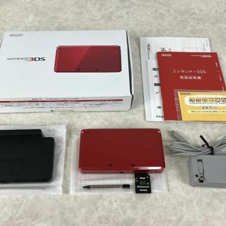 ニンテンドー3DS(ニンテンドー3DS)の美品☆ニンテンドー 3DS メタリックレッド 任天堂 生産終了(家庭用ゲーム機本体)