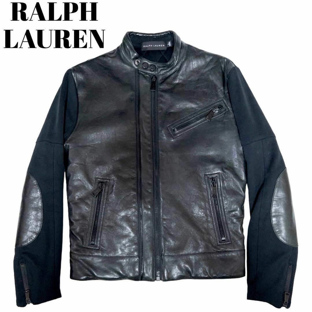 Ralph Lauren(ラルフローレン)のRALPH LAUREN ライダースジャケット サイズS ラルフローレン 革 メ メンズのジャケット/アウター(ライダースジャケット)の商品写真