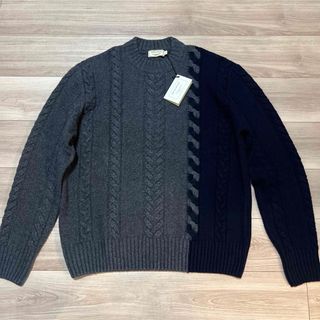 メゾンキツネ(MAISON KITSUNE')のメゾンキツネ maison kitsune ケーブル ニット ウールカシミヤ L(ニット/セーター)