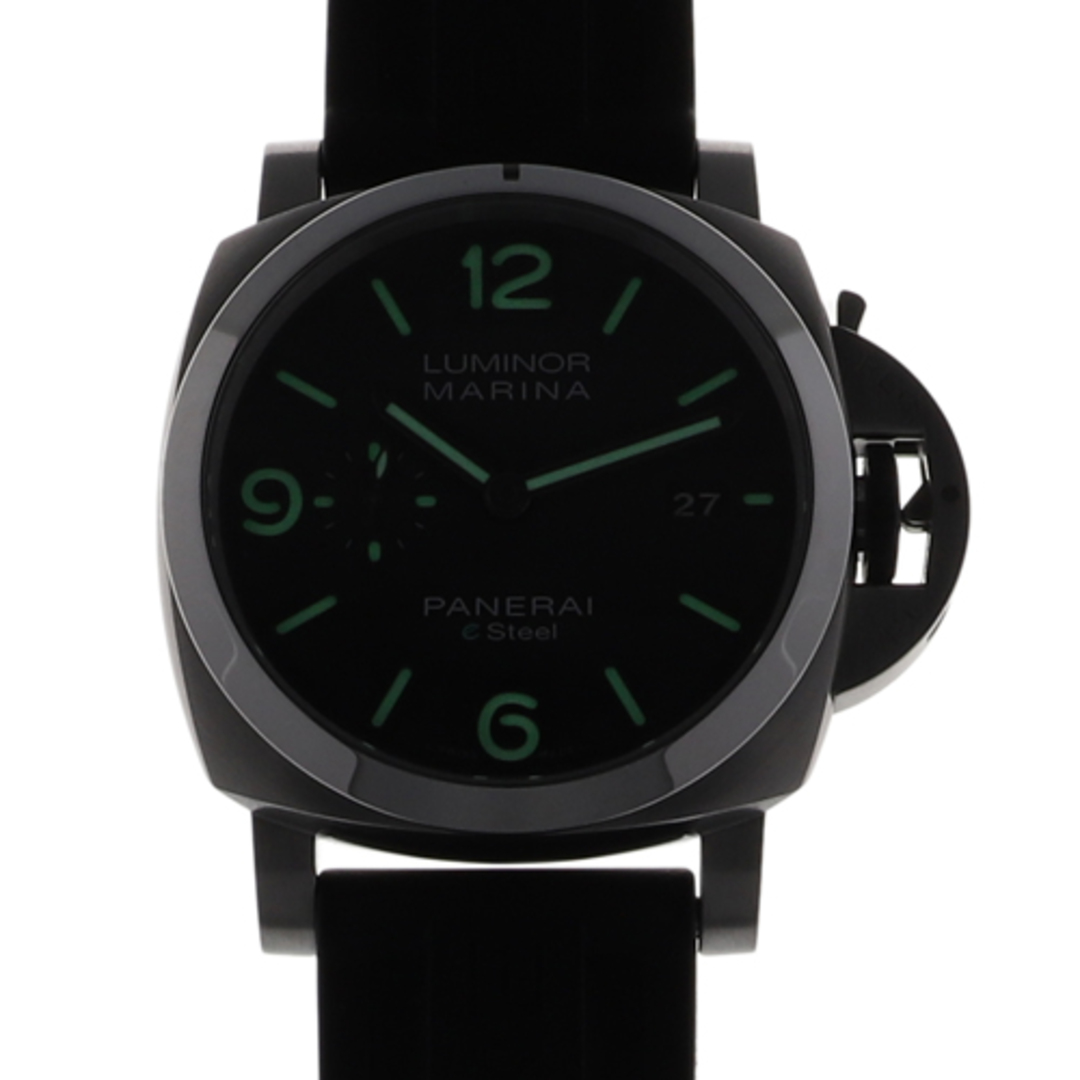 【114131】PANERAI パネライ  PAM01358 ルミノール マリーナ ESteel Grigio Roccia eSteel TM Grigioダイヤル SS/レザー 自動巻き ギャランティーカード 純正ボックス 腕時計 時計 WATCH メンズ 男性 男 紳士