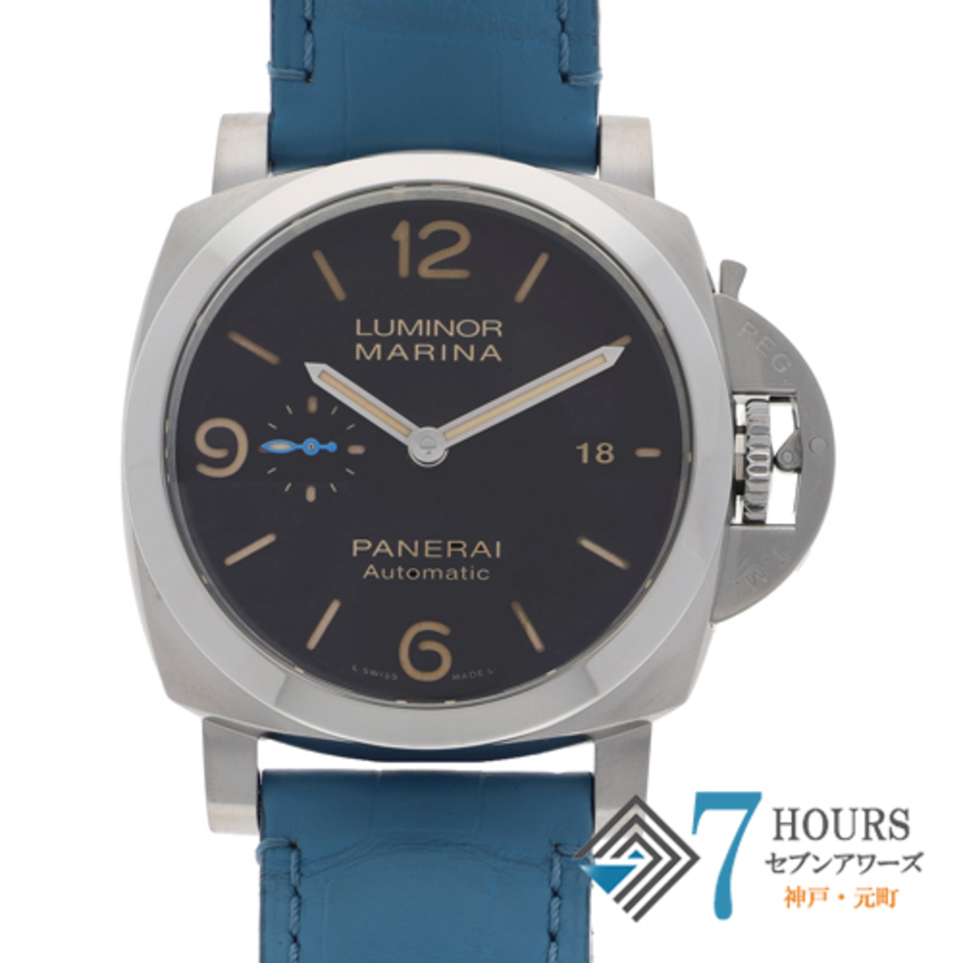 【114221】PANERAI パネライ  PAM01312 ルミノール マリーナ  1950 3デイズ アッチャイオ ブラックダイヤル SS/レザー 自動巻き ギャランティーカード 純正ボックス 腕時計 時計 WATCH メンズ 男性 男 紳士