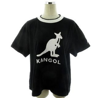 カンゴール(KANGOL)のカンゴール Tシャツ カットソー 半袖 薄手 コットン プリント L 黒 白(Tシャツ(半袖/袖なし))