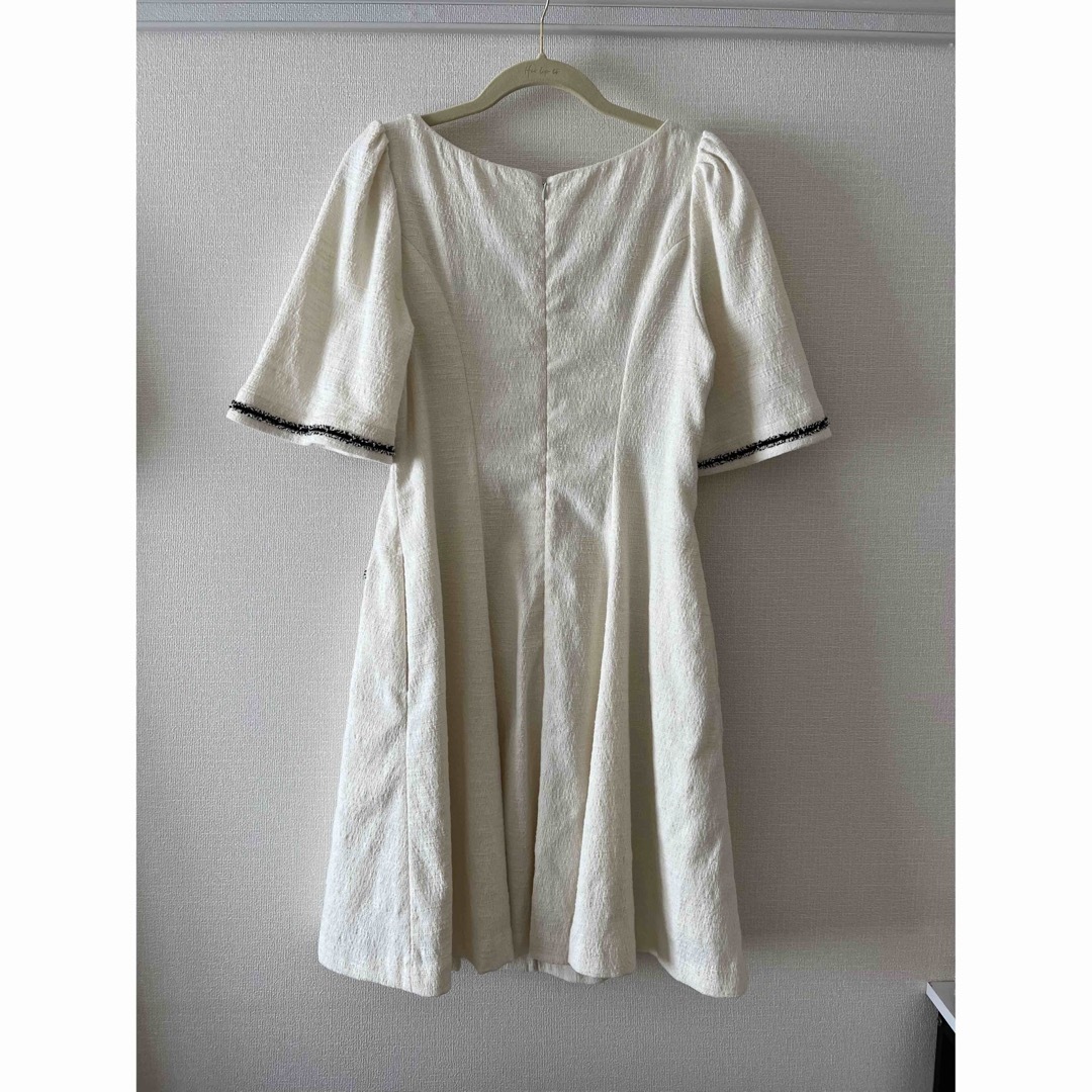 Canal Tweed Mini Dress  色White