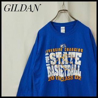 ギルタン(GILDAN)のギルダン　長袖Ｔシャツ　バスケットチーム　デカロゴ　ゆるだぼ　バックロゴ　ロンＴ(Tシャツ/カットソー(七分/長袖))