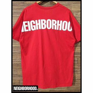 ネイバーフッド(NEIGHBORHOOD)のXL 美品 ネイバーフッド 18SS FUTURE ビッグ ロゴ Tシャツ 赤(Tシャツ(半袖/袖なし))