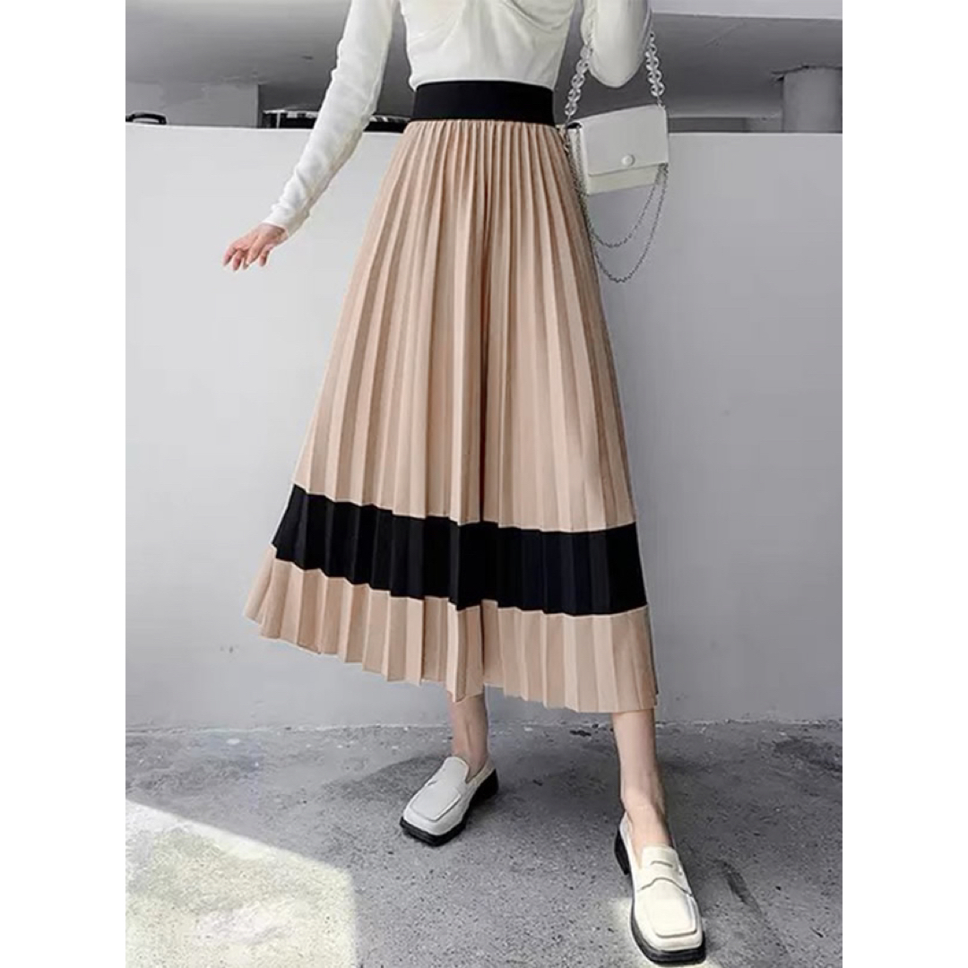 GRL(グレイル)のgrl バイカラープリーツスカート[at1705] レディースのスカート(ロングスカート)の商品写真