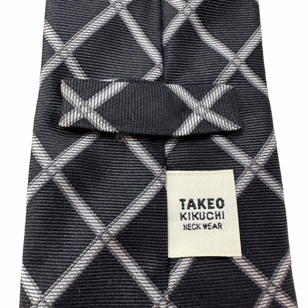 TAKEO KIKUCHI(タケオキクチ)のTAKEO KIKUCHI タケオ キクチ 格子柄 人気ブランド 高級シルク メンズのファッション小物(ネクタイ)の商品写真
