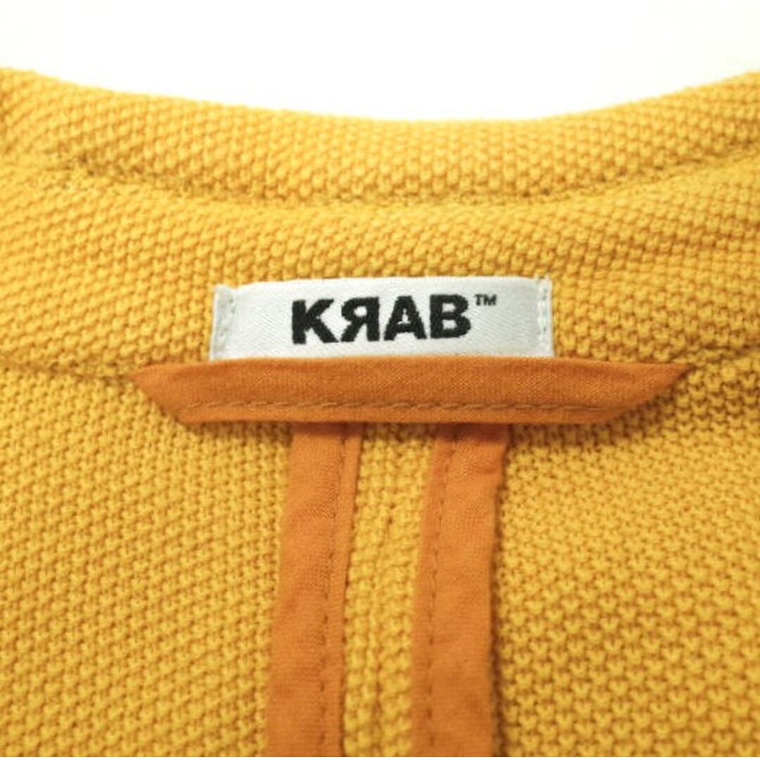 KRAB クラブ イタリア製 SB JACKET 鹿の子コットン2Bジャケット 1122-343-3455 S イエロー テーラード Bark バーク アウター【中古】【KRAB】 メンズのジャケット/アウター(テーラードジャケット)の商品写真