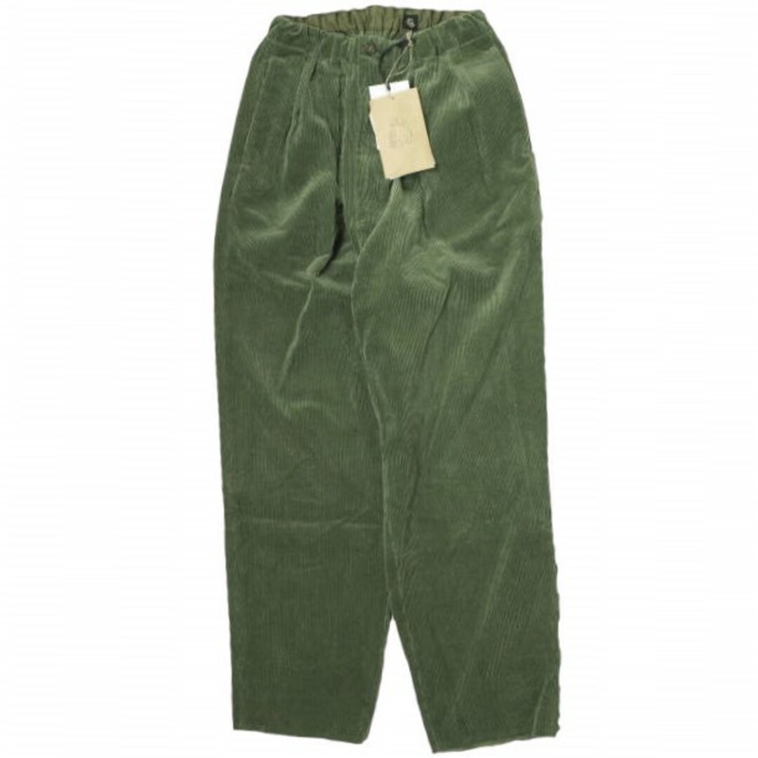 約315cm股下KAPTAIN SUNSHINE キャプテンサンシャイン 日本製 Cord Cutoff Easy Pants コーデュロイカットオフイージーパンツ KS7FPT08 32 Field Green 2プリーツ ワイド ボトムス【新古品】【KAPTAIN SUNSHINE】