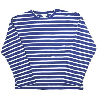 アンユーズド(UNUSED)のUNUSED アンユーズド 日本製 Long Sleeve Border Pocket T-shirt ロングスリーブボーダーポケットTシャツ US1258 1 BLUE/WHITE 長袖 カットソー トップス【中古】【UNUSED】(Tシャツ/カットソー(七分/長袖))