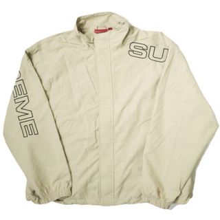 シュプリーム(Supreme)のSUPREME シュプリーム 23AW Spellout Embroidered Track Jacket スペルアウトトラックジャケット XL SAND WEEK1 ロゴ刺繍 アウター【新古品】【中古】【SUPREME】(ブルゾン)