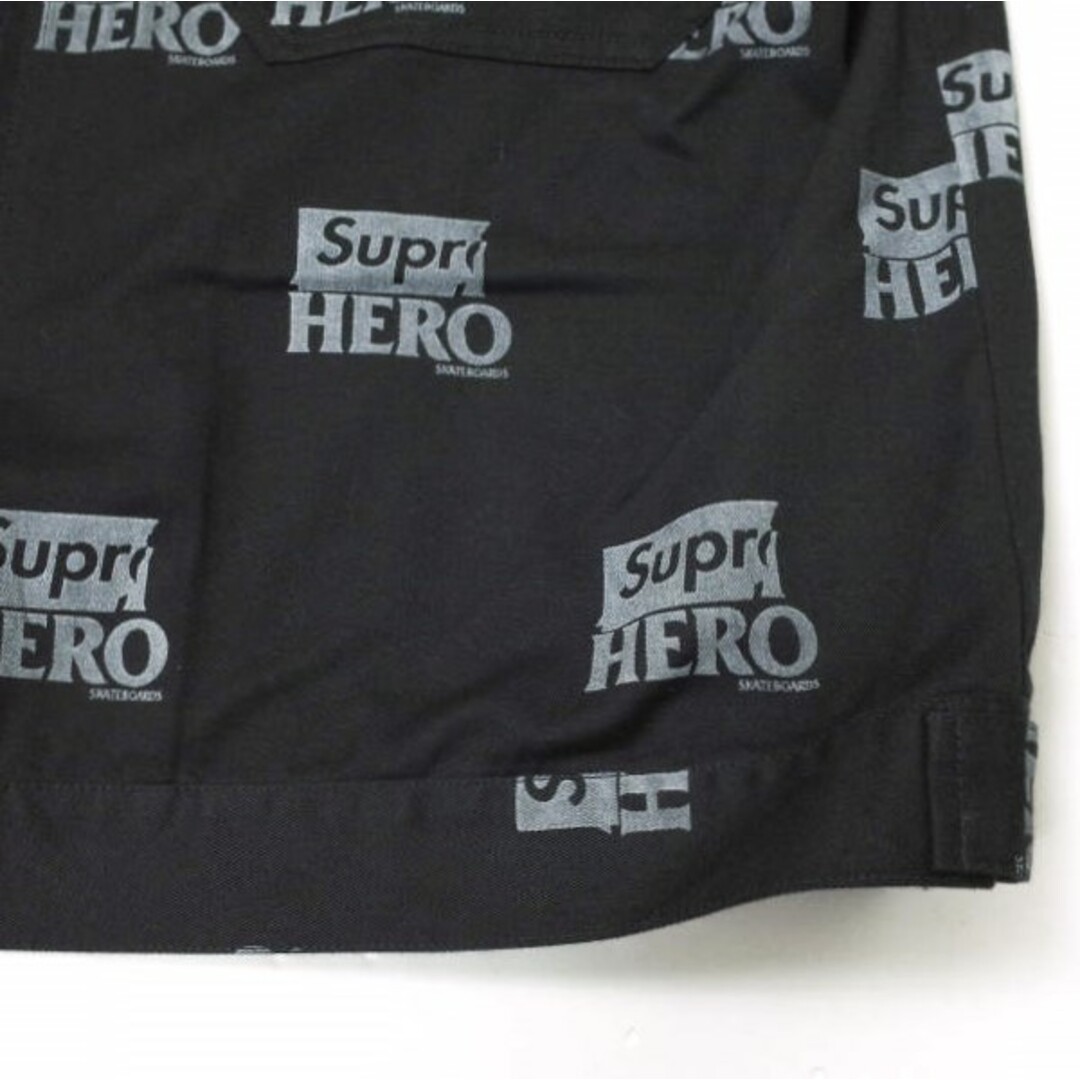 SUPREME x ANTI HERO シュプリーム アンタイヒーロー 22SS 別注 Work Jacket SuprHEROロゴプリント ツイルワークジャケット XL BLACK アウター【新古品】【SUPREME × ANTI HERO】 4