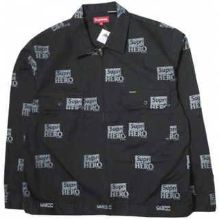 シュプリーム(Supreme)のSUPREME x ANTI HERO シュプリーム アンタイヒーロー 22SS 別注 Work Jacket SuprHEROロゴプリント ツイルワークジャケット XL BLACK アウター【新古品】【中古】【SUPREME × ANTI HERO】(ブルゾン)