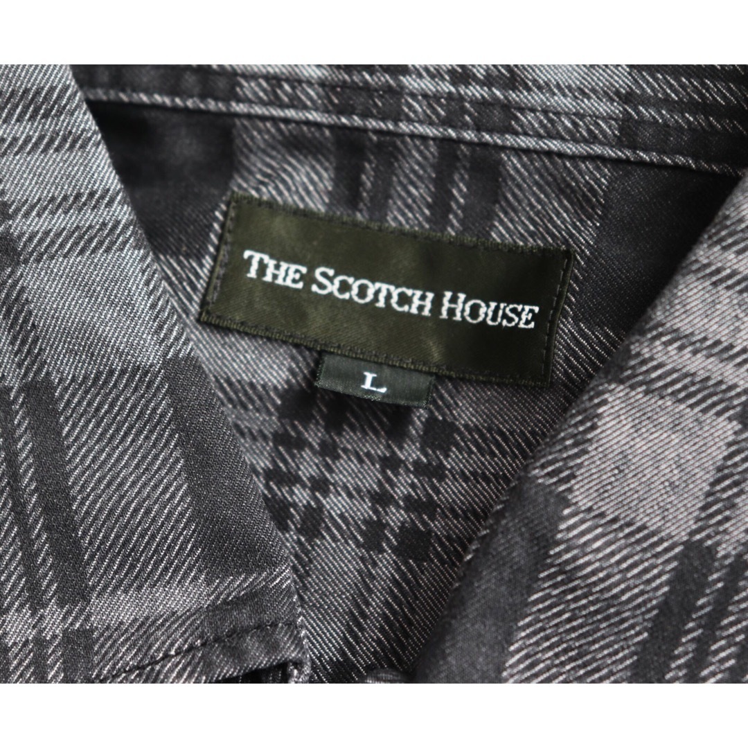 THE SCOTCH HOUSE(ザスコッチハウス)の《ザスコッチハウス》新品 チェック セミワイドカラーカイリーンデニムシャツ L メンズのトップス(シャツ)の商品写真