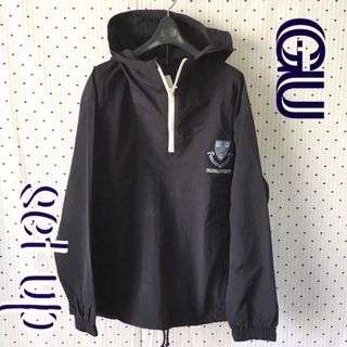 ジーユー(GU)のGUジーユーオーバーサイズパーカーパンツカレッジセットアップ 　navy  S(パーカー)