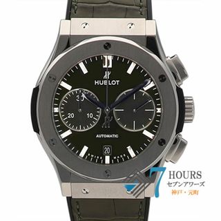 ウブロ(HUBLOT)の【112054】HUBLOT ウブロ  521.NX.8970.LR クラシック・フュージョン クロノグラフ グリーンダイヤル TI/レザー/（クロコ） 自動巻き ギャランティーカード 純正ボックス 腕時計 時計 WATCH メンズ 男性 男 紳士【中古】(腕時計(アナログ))