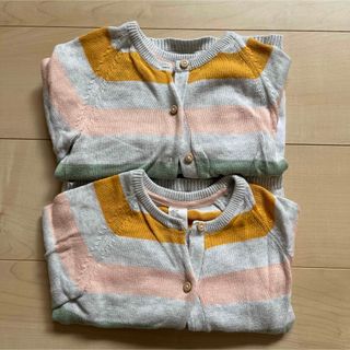 H&M - 【H&M】ニット カーディガン12-18m(86cm) 双子