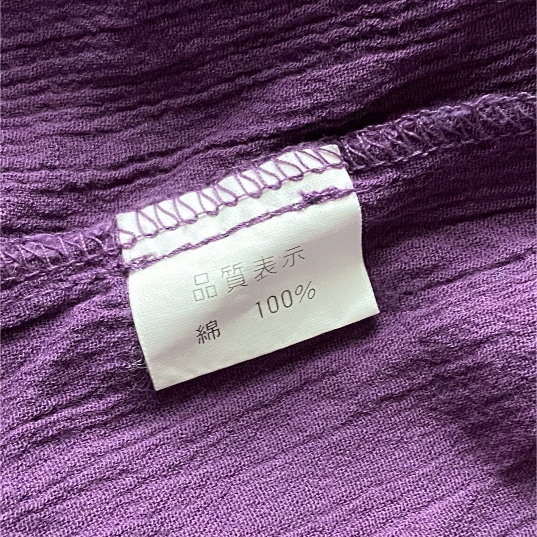 goa(ゴア)の【goa】薄手しわシャツ【紫F】 レディースのトップス(シャツ/ブラウス(長袖/七分))の商品写真