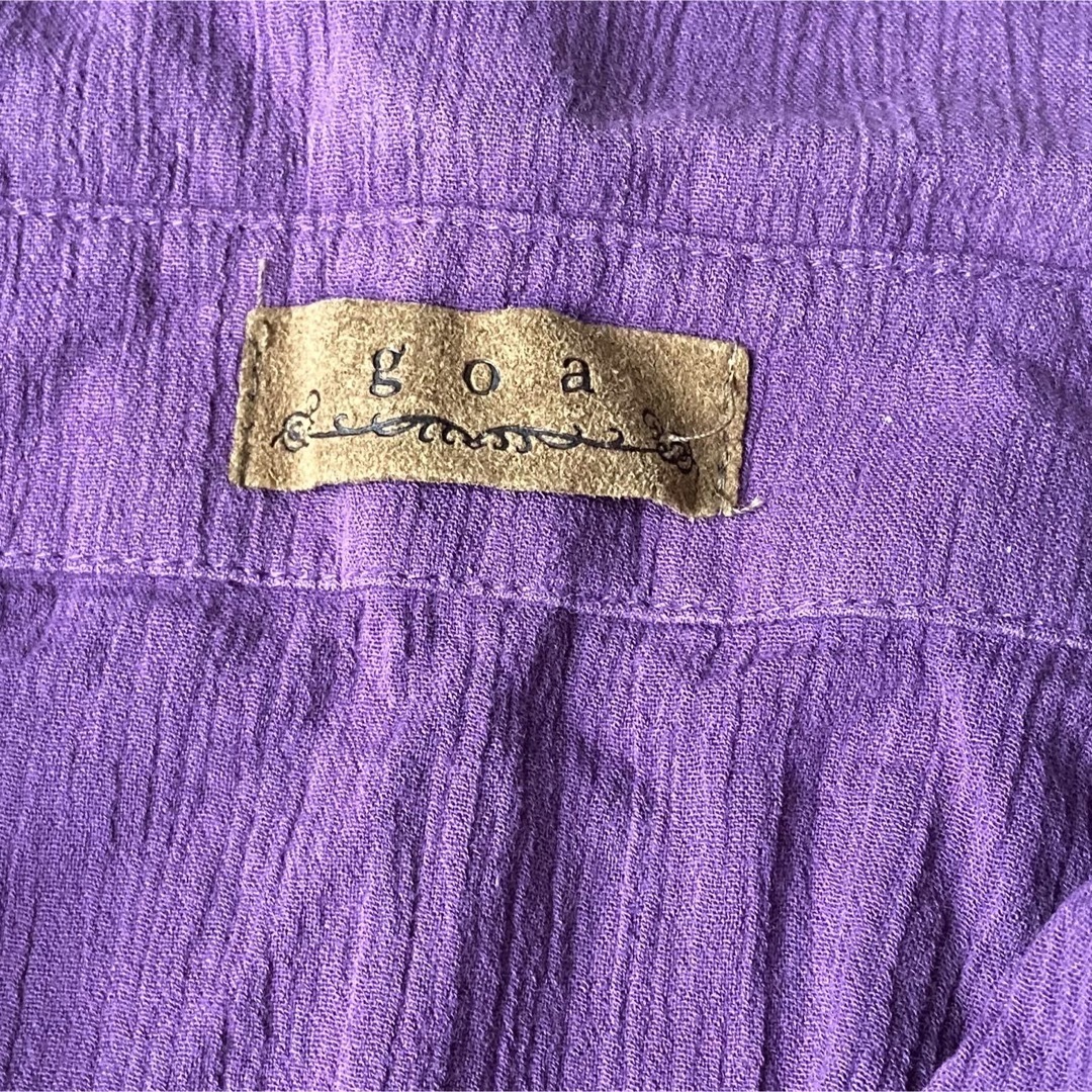 goa(ゴア)の【goa】薄手しわシャツ【紫F】 レディースのトップス(シャツ/ブラウス(長袖/七分))の商品写真
