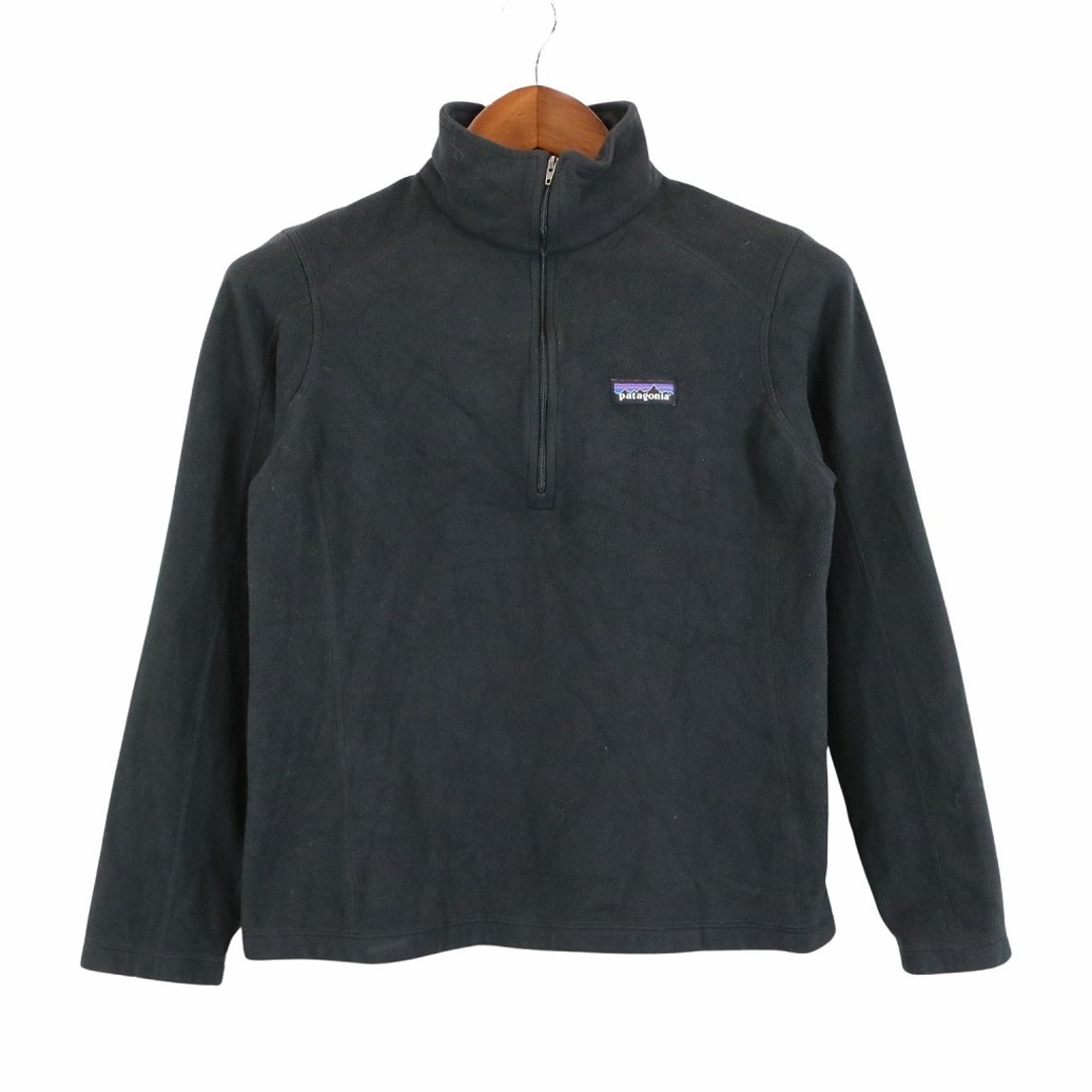 patagonia パタゴニア ハーフジップ フリースジャケット アウトドア キャンプ アウター 防寒 ブラック (レディース M)   O5773