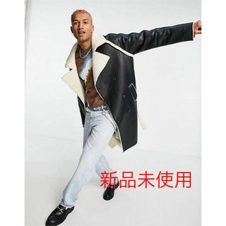 asos - ASOS ☆新品☆フェイクレザートレンチコートの通販 by hako