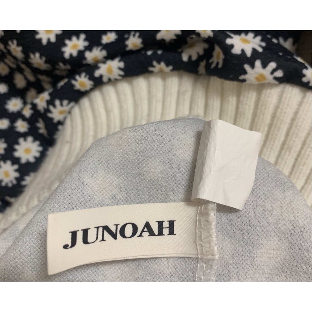 JUNOAH(ジュノア)のJUNOAH ボリュームスリーブ花柄プルオーバー レディースのトップス(シャツ/ブラウス(半袖/袖なし))の商品写真