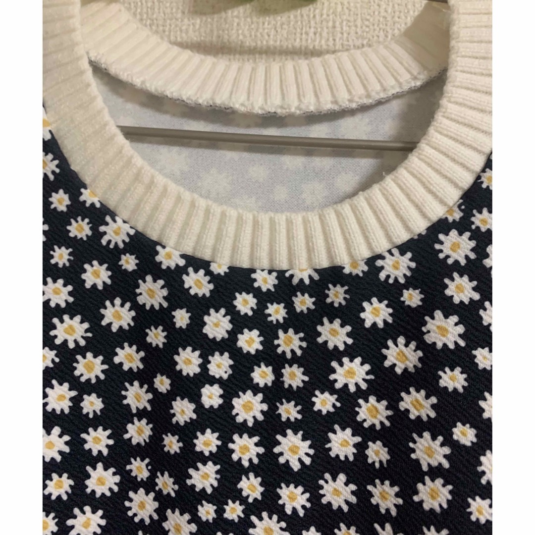 JUNOAH(ジュノア)のJUNOAH ボリュームスリーブ花柄プルオーバー レディースのトップス(シャツ/ブラウス(半袖/袖なし))の商品写真