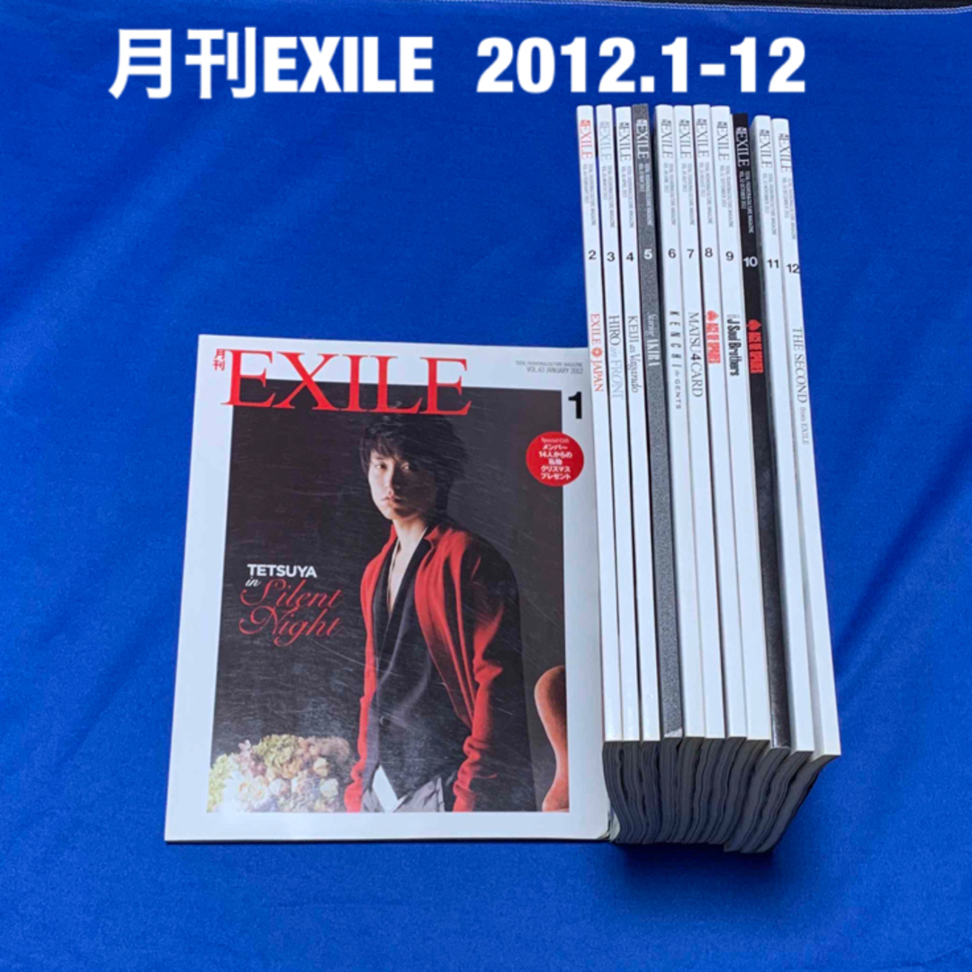 EXILE(エグザイル)の月刊EXILE 2012年1月〜12月★vol.43-55★三代目JSB他 エンタメ/ホビーの雑誌(音楽/芸能)の商品写真