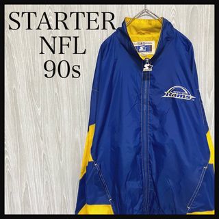 STARTER - Z092スターターNFLナイロンジャケット90sワンポイント刺繍